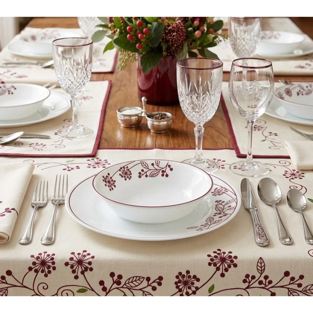 Corelle Berries and Leaves Dinner Plates (Discontinued) – Set of 7 - 10.75